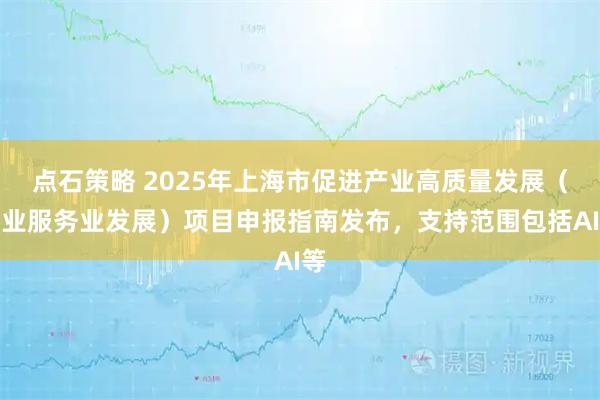 点石策略 2025年上海市促进产业高质量发展（工业服务业发展）项目申报指南发布，支持范围包括AI等