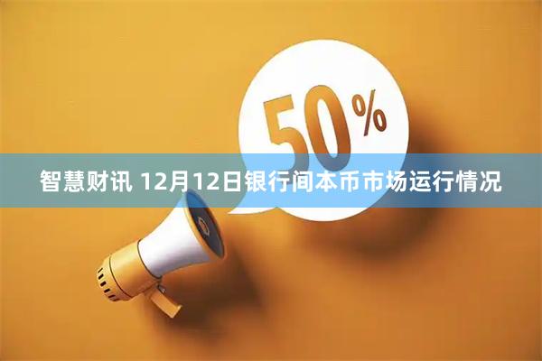 智慧财讯 12月12日银行间本币市场运行情况